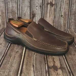 Sz 8.5 M Mens Cole Haan Tucker Venetian Brown Leather Vibram Driver Loafers